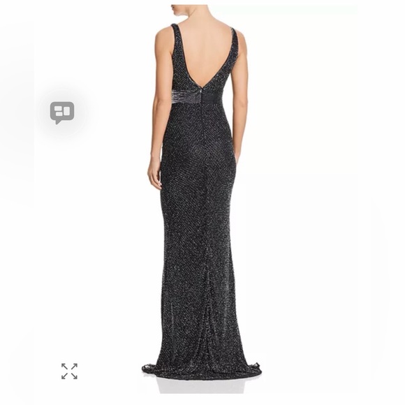 Mac Duggal Embellished Gown in Gunmetal - Picture 2 of 12